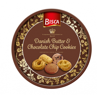 Печенье BISCA Butter Cookies Chocolate Chip с шоколадом 454г