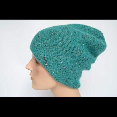 Мятная вязаная шапка Vizio Италия 8023 CL фото