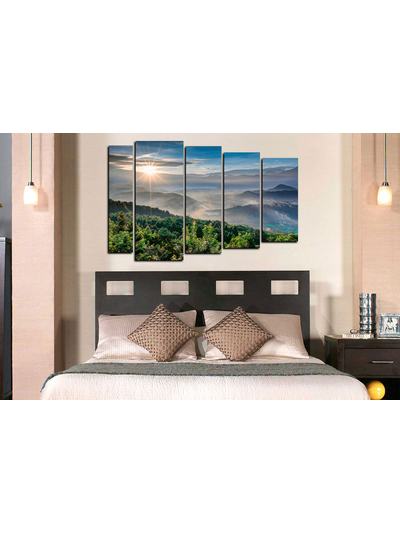 Модульная картина "Солнце и холмы"