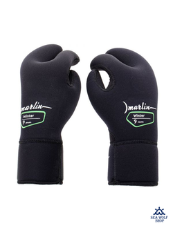 Рукавицы неопреновые 9мм Marlin WINTER 3х-палые ОП р.M