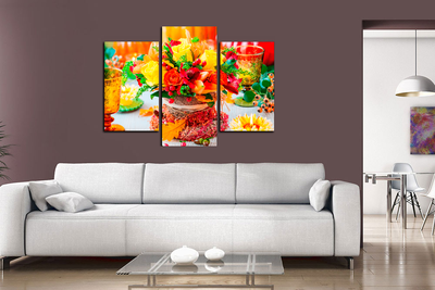 Модульная картина "Украшение для стола"