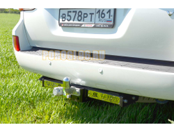 Фаркоп с нержавеющей пластиной Лидер-Плюс для Toyota Land Cruiser 200/Lexus LX-570/450d 2007-2019