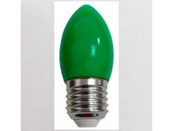 Ecola свеча E27 2W Зеленый матов. 82x37 C7TG20ELY