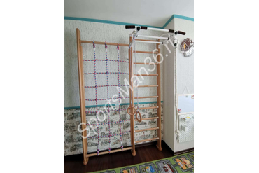 СПОРТИВНЫЙ КОМПЛЕКС KARUSSELL ARNOLD, цвет дерева - антик, цвет металла - белый