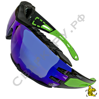 Очки солнцезащитные зеркальные О16 Айрекс REVO blue (5-2.5) коричневый поликарбонат