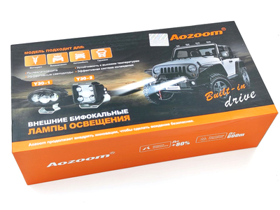 Билед модули Aozoom Y30-2 внешние (прямоугольные), 12V, 32W/64W, универсальное крепление (комплект, 2шт)