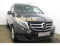 Защита радиатора Mercedes-Benz V-Klass II 2014- black PREMIUM