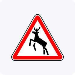 Дорожный знак 1.27 Дикие животные