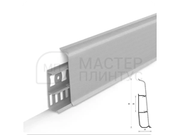Плинтус ПВХ Идеал Деконика 85 мм. Светло-серый 002