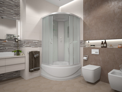 Душевая кабина ERLIT ER3510ТP-C3-RUS 100х100