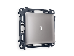 Выключатель 1-кл с подсветкой 5600K Сталь матовый - Ambrella Volt - ALFA