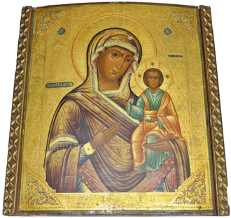 Икона  Божией Матери `Одигитрия`. Владимирские села. Конец XIX в.