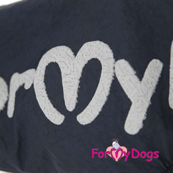 Комбинезон для крупной собаки Перышки серо-красный