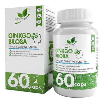 Гинкго билоба экстракт (Ginkgo biloba extract), 60 кап. (NaturalSupp)