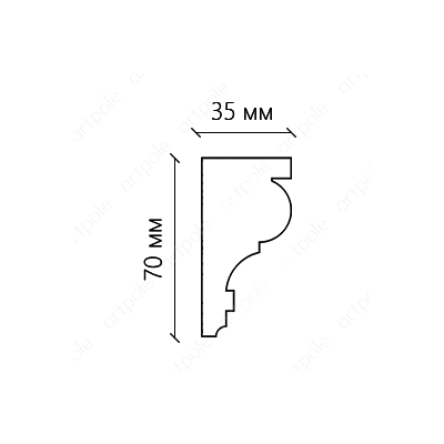 Карниз гладкий SKT14