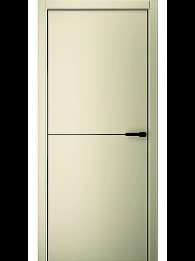 Дверь Стиль Line 2 эмаль латте с кромкой и молдингом