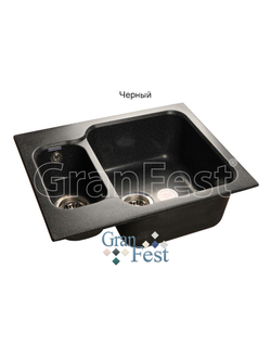 Керамическая мойка Granfest Гранфест STANDART GF-S615K реверсивная 2 секционная мойка