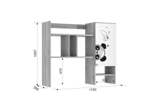Надстройка для стола   ПАНДА 28.01  (1193х290х1007)