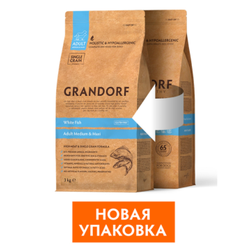 Grandorf (Грандорф): сухой корм для собак всех пород Белая рыба, 3 кг