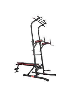 Турник-пресс-брусья со скамьей UNIX Fit POWER TOWER 150P
