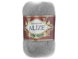 Пряжа Kid Royal 50 Alize (Ализе Кид рояль (кид мохер)) Состав: 62% кид мохер 38% полиамид Вес: 50 гр Метраж: 500 м. цвет  Зимнее небо