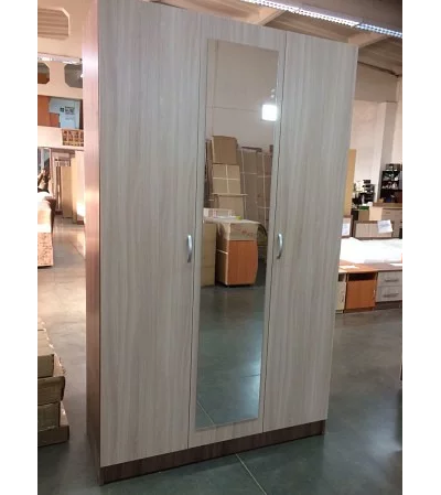 Бася (Басса) ШК 553 шкаф 3 ств Ясень шимо темный/Ясень шимо светлый