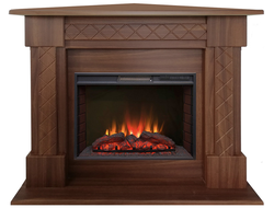 Угловой электрокамин Оливия AO с очагом Sparta 25.5 LED