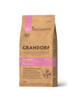 Grandorf Puppy: для щенков всех пород ягненок с индейкой,10 кг