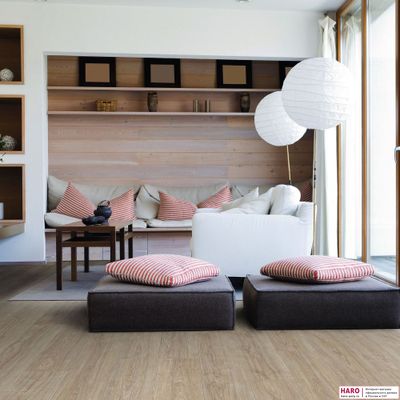 Ламинат Haro Tritty 200 Aqua Дуб Элеганза Кремово-Белый 541559 33 класс толщина 8 мм с фаской 1.98 м2