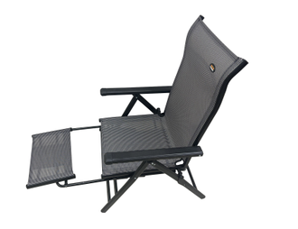 Кресло-шезлонг складное до 130 кг с подставкой для ног