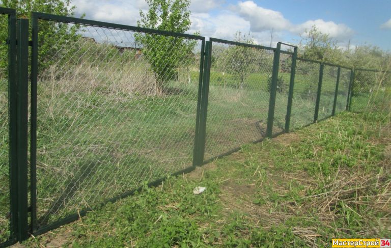 Забор из сетки рабицы "Премиум"
