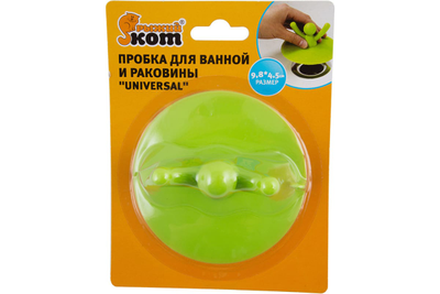 Пробка д/ванной и раковины UNIVERSAL цвет в ассорт. Рыжий Кот  [54690]