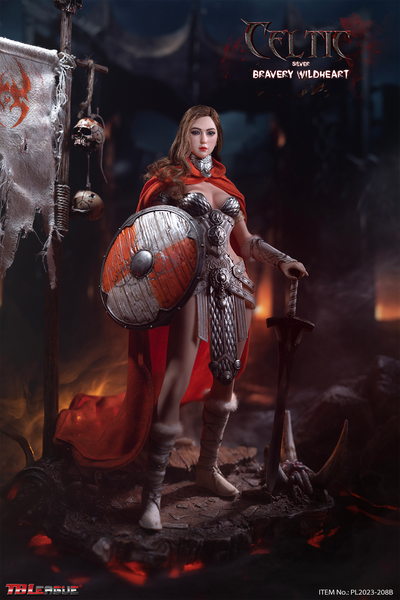 Варварша в серебряном - КОЛЛЕКЦИОННАЯ ФИГУРКА 1/6 Celtic Bravery Wildheart Silver (PL2023-208B) - TBLeague