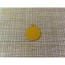 Подвеска кулон круг 32x32мм алюминий желтый