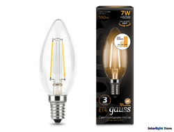 Gauss LED Filament Candle B60 Step Dimmable 7w 827/840 E14