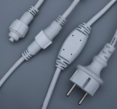 Гирлянда занавес уличная 2 х 3 м нить белая каучук IP65-M 220V