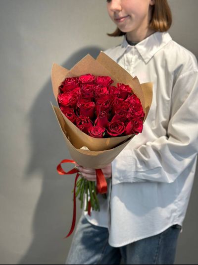 21 роза Кения PREMIUM