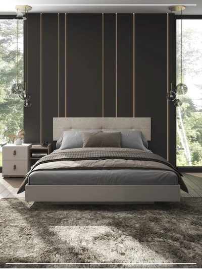 Пира КР-001 Кровать парящая двуспальная 1600х2000 с мягким изголовьем (с настилом)