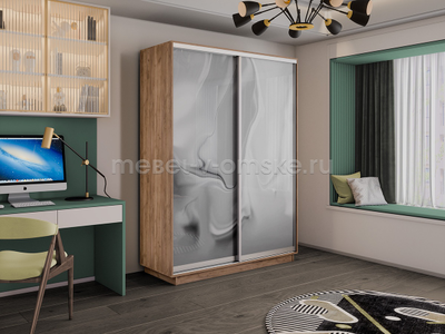 Шкаф-купе Дуо-Фото (Шелк) 1200*450*2200
