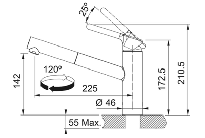 Смеситель Franke Orbit Pull-Out
