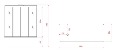 Душевая кабина АRCUS AS-205 (150 x 85)