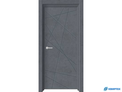 Межкомнатная дверь ПВХ GEOMETRY-1 Бетон графит купить в Челябинске | КВИРТЕК