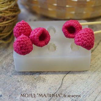 Молд "Малина"  6 ячеек