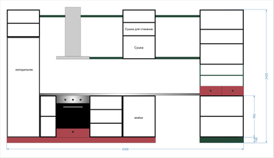 Кухня из массива под эмалью