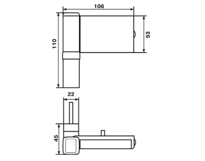 Петля усиленная дверная Elementis K-V, на 120кг., белая