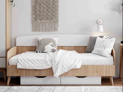 Калгари молодежная комната Кровать 2000х900 Матрасное основание включено два выкатных ящика