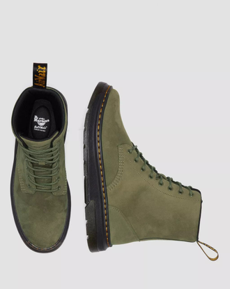 Dr Martens Crewson Leather Lace Up Boots green