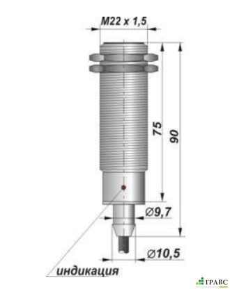 Индуктивный датчик с аналоговым выходом ИДА18-U-PNP резьба M22х1,5