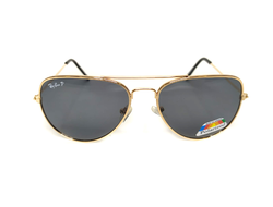 Солнцезащитные очки RB Aviator с серыми линзами (Поляризационные, пластик)