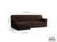 Чехол на угловой диван с левым выступом Микрофибра Шоколад. ЗАЩИТА ДЛЯ МЯГКОЙ МЕБЕЛИ ОТ ЖИВОТНЫХ. ИТАЛИЯ